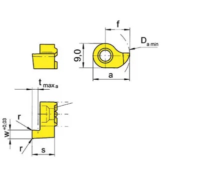 Picture of R114.1425.5.00 TN35 Insert P.H. Horn R114.1425.5.00 TN35 Grooving